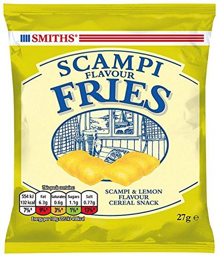 Smiths Scampi Fries Pub Snack Card 24 x 27g