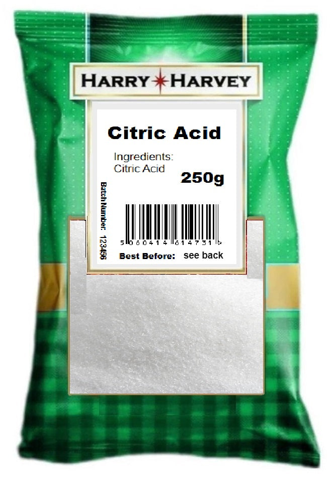 サプリメント harri Citric Acid in UK - E330 Souring Agent - 250g - Harry Harvey