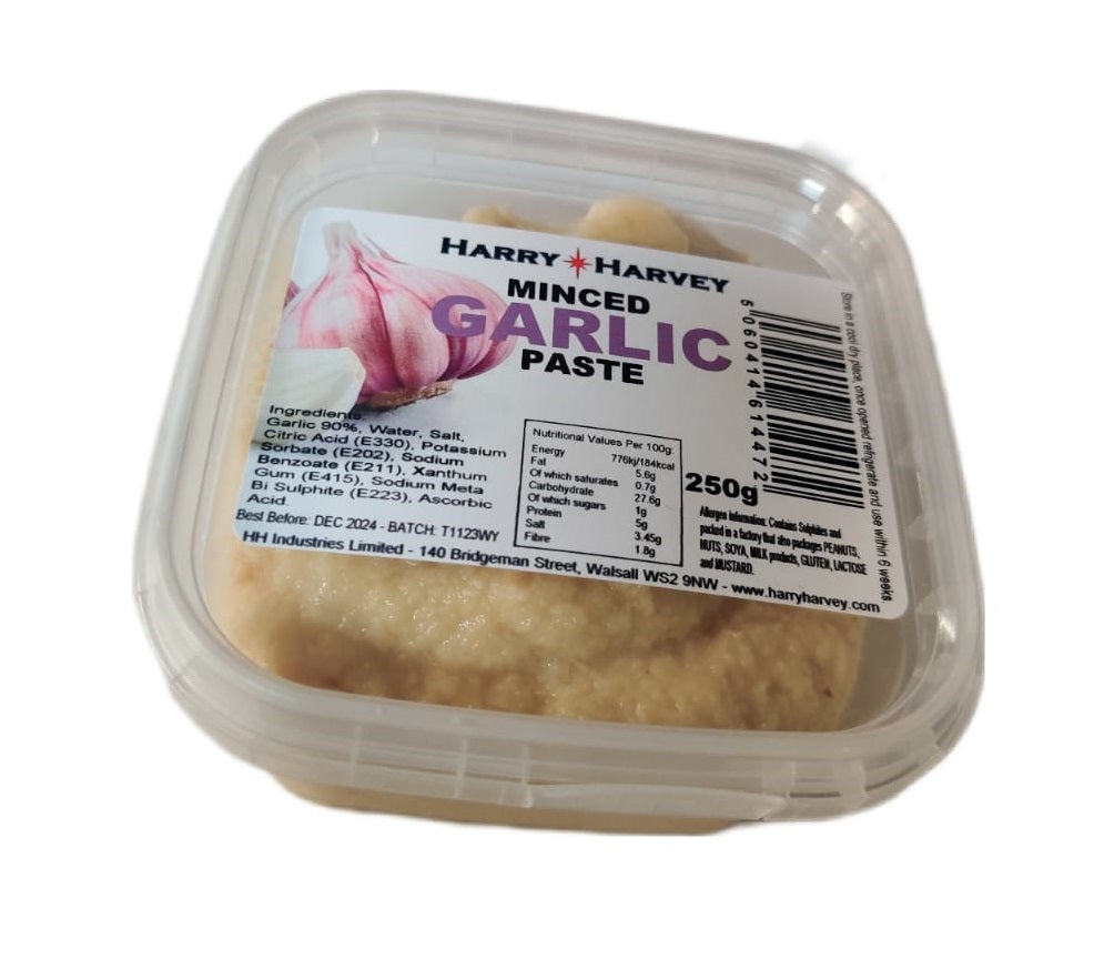 250g Harry Harvey Minced Garlic Paste Puree