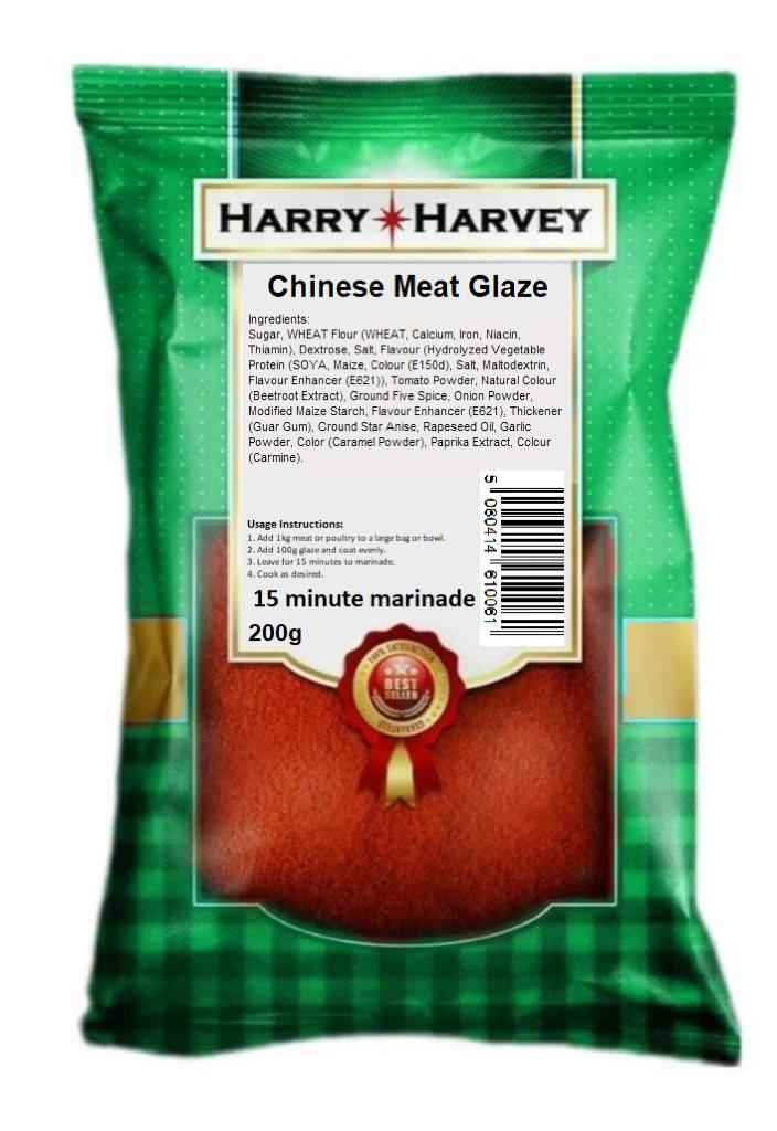 Harry Harvey Chinese Meat Glaze Marinade Dry Rub | 200g Packet | Butchers