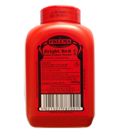 Preema Bright Red Food Colouring Powder 500g