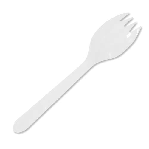1000 x White Spoon Forks - Sporks