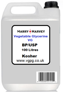 100 litre Vegetable Glycerine (VG) - Food Grade Glycerol E422 100L - 125kg