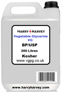 200 litre Vegetable Glycerine (VG) - Food Grade Glycerol E422 200L - 250kg