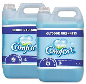 2 x 5L Comfort Regular Fabric Conditioner Softener Blue outdoor freshness