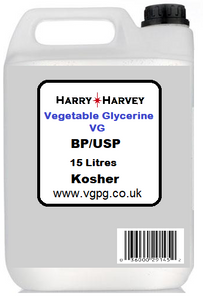 litre Vegetable Glycerine (VG) - Food Grade Glycerol E422 15L  Alt tag: