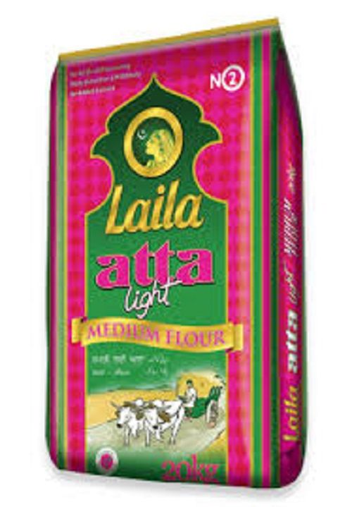 20kg Light Laila Medium Atta Indian Chapati Flour Food Cooking Roti Naan Bread