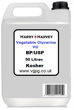 50 Litres Vegetable Glycerine (VG) - Food Grade Glycerol E422 50L