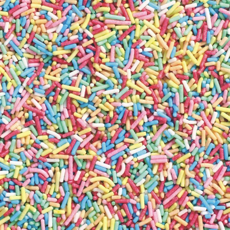 Multi Coloured Sugar Strands Sprinkles
