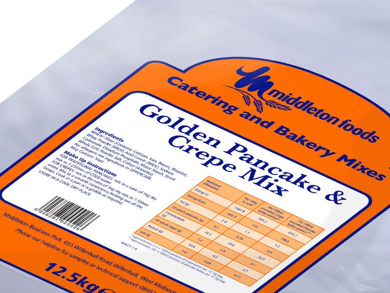 Middleton Foods Golden Pancake & Crepe mix Bulk Pack