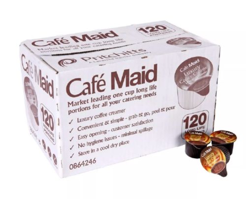 120 X 12ml Pots Portions Cafe Maid Coffee Creamer