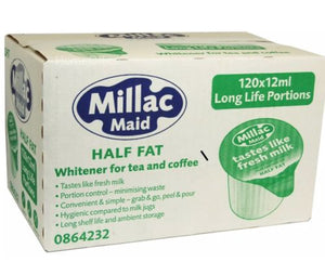 Pritchetts Milac Maid Semi Skimmed Milk Pots Box of 120 X 12ml