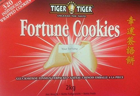 2kg Tiger Tiger Fortune Cookies - 32- Individually wrapped cookies