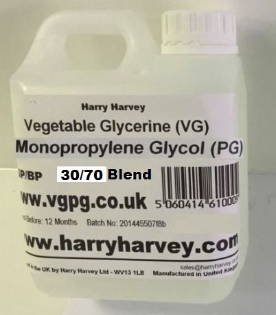 Vegetable Glycerine VG & MPG Propylene Glycol PG VGPG Blend Mix 30/70