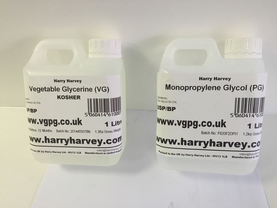 1 Litre Vegetable Glycerine VG & 1 Litres MPG Propylene GLycol